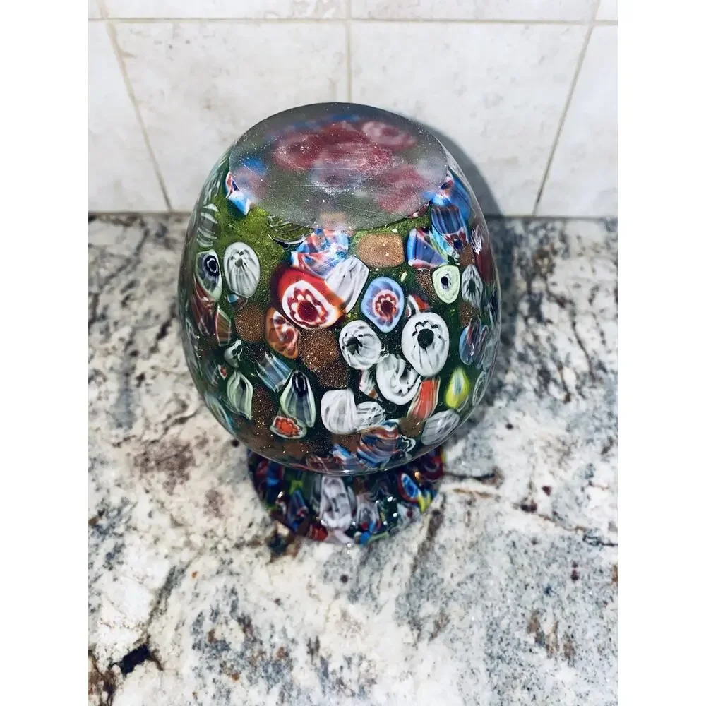 Murano Art Glass Frateli Toso Millefiori Vase Gorgeous Vintage Rare 8” Tall Nice